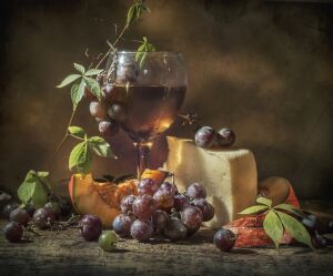 Вино, виноград, сыр, тыква - Владимир Володин