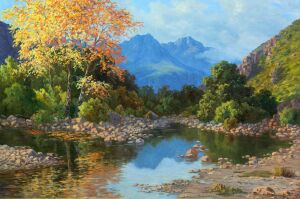 Речной пейзаж - Вера Вольшенк