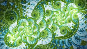 Зеленый фрактал - Fractal artworks 2017