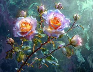 Веточка розы