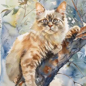 Котенок на ветке