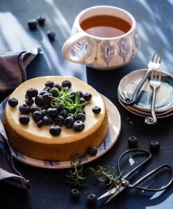 Чизкейк с черничкой