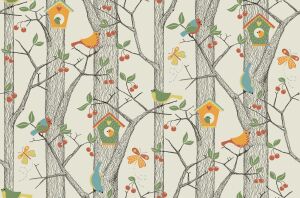 Птички и вишенки