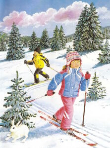 Дети на лыжах