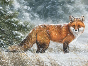 Зимняя лиса