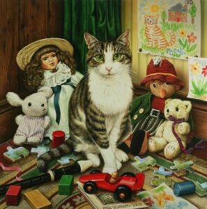 Кот и игрушки
