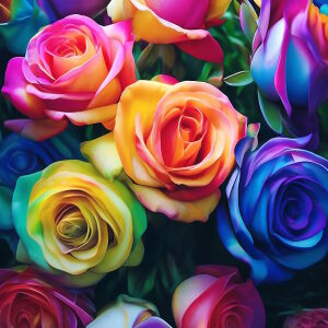 Неоновые розы