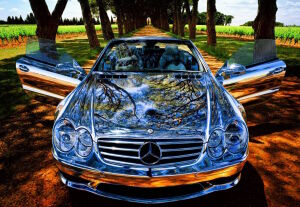 Отражение на мерседесе