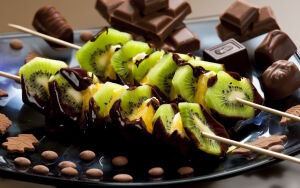 Киви с шоколадом