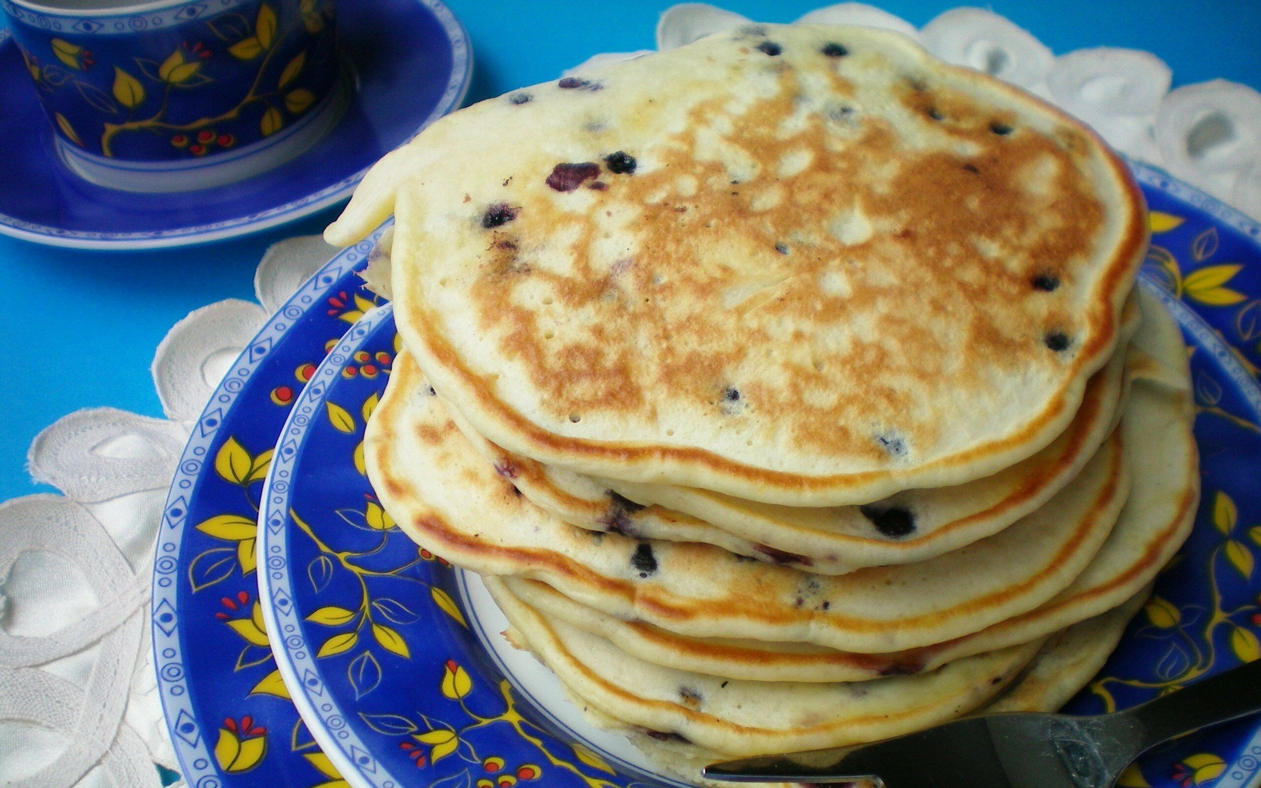 Оладушки черничные