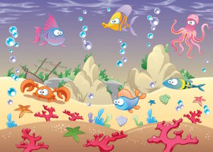 Рыбки и краб