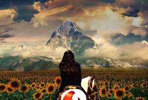 Девушка и гора