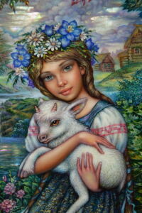 Девушка с козленком
