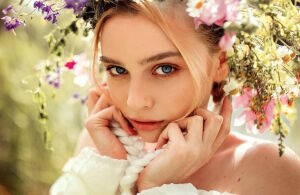 В весеннем венке