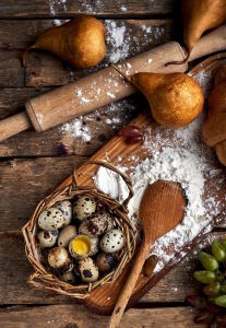 Груши и перепелиные яйца