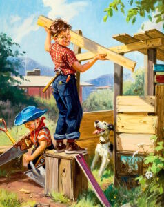 Юные строители