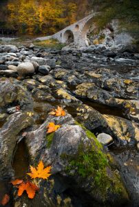 Камни и мост вдали