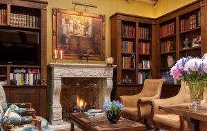Книги и камин