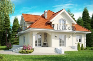 Дом с балконом