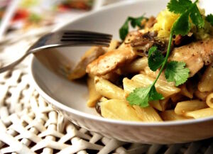 Макароны с грибами