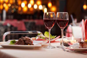 Вино и мясо