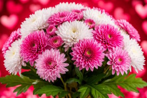 Астры и сердечки