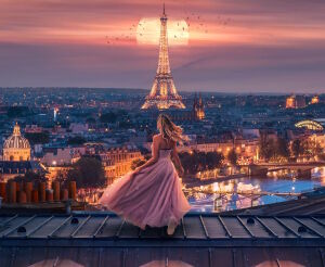 Девушка на крыше