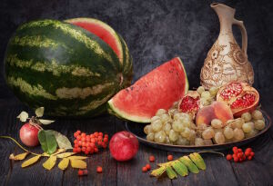 Арбуз и гранат