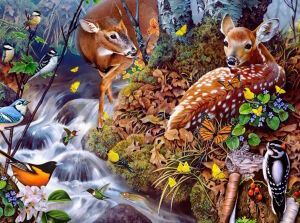 Олени и птицы