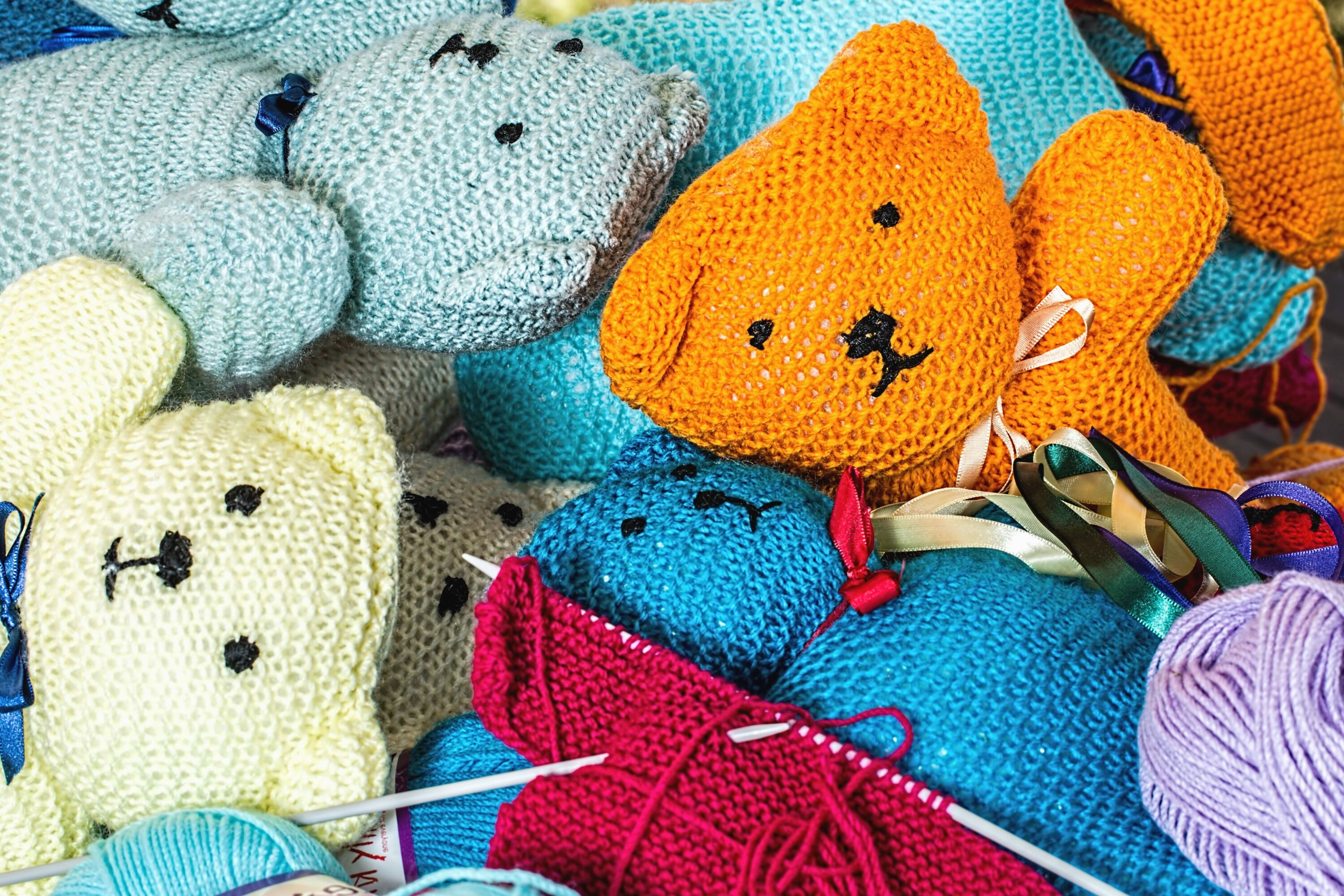 Мишки спицами