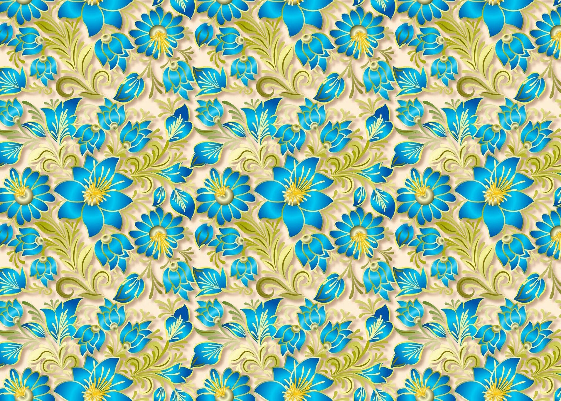 Голубые цветочки