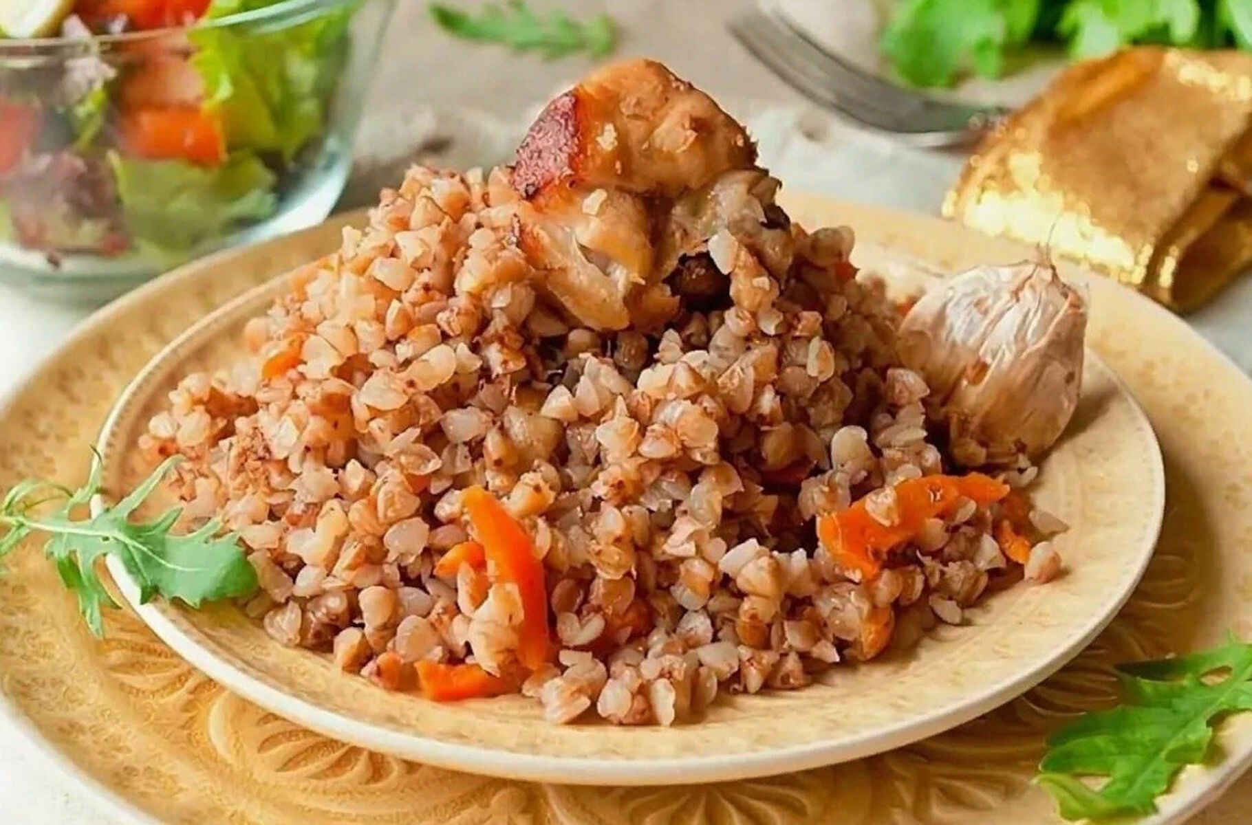 Греча с мясом