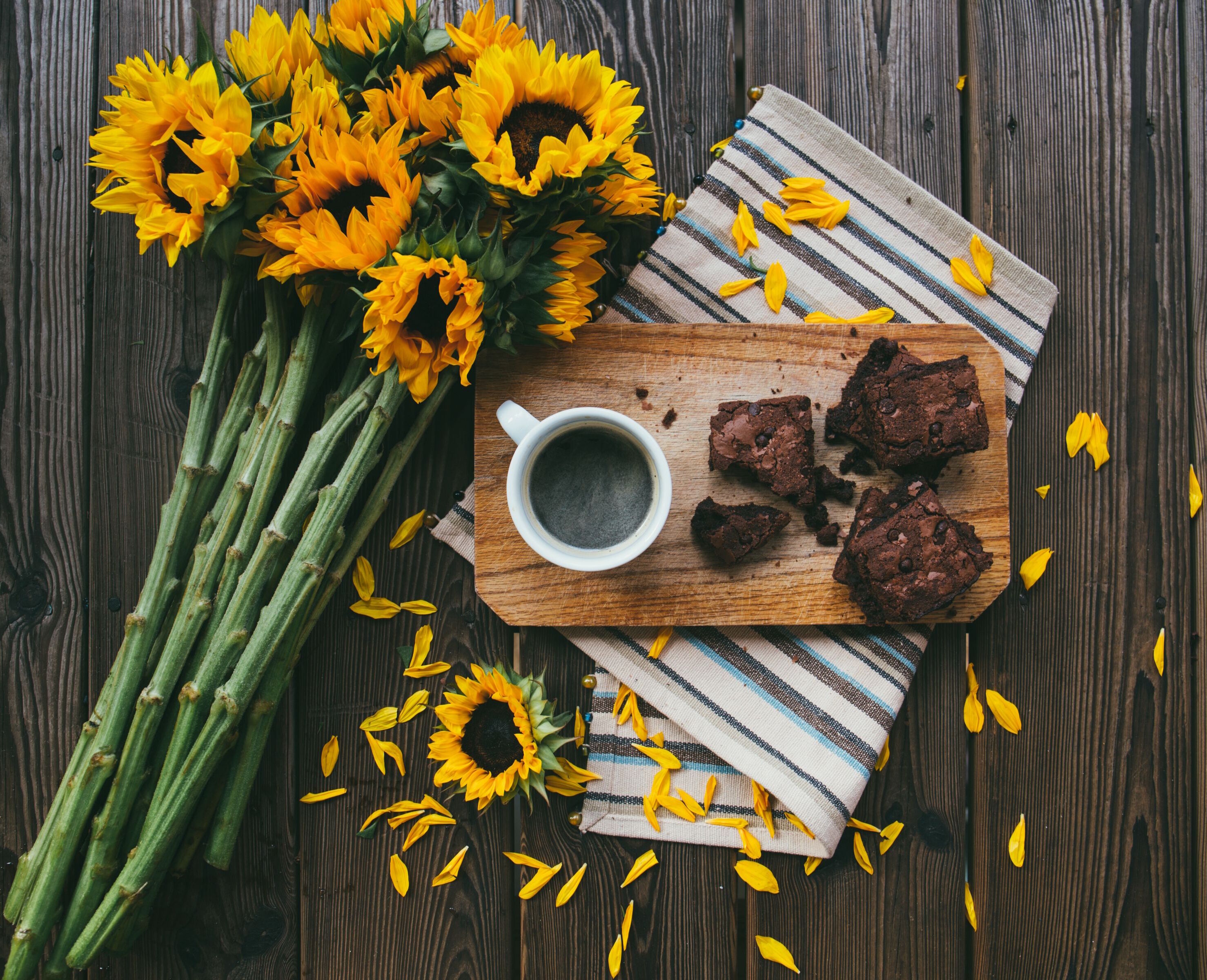 Брауни и подсолнухи