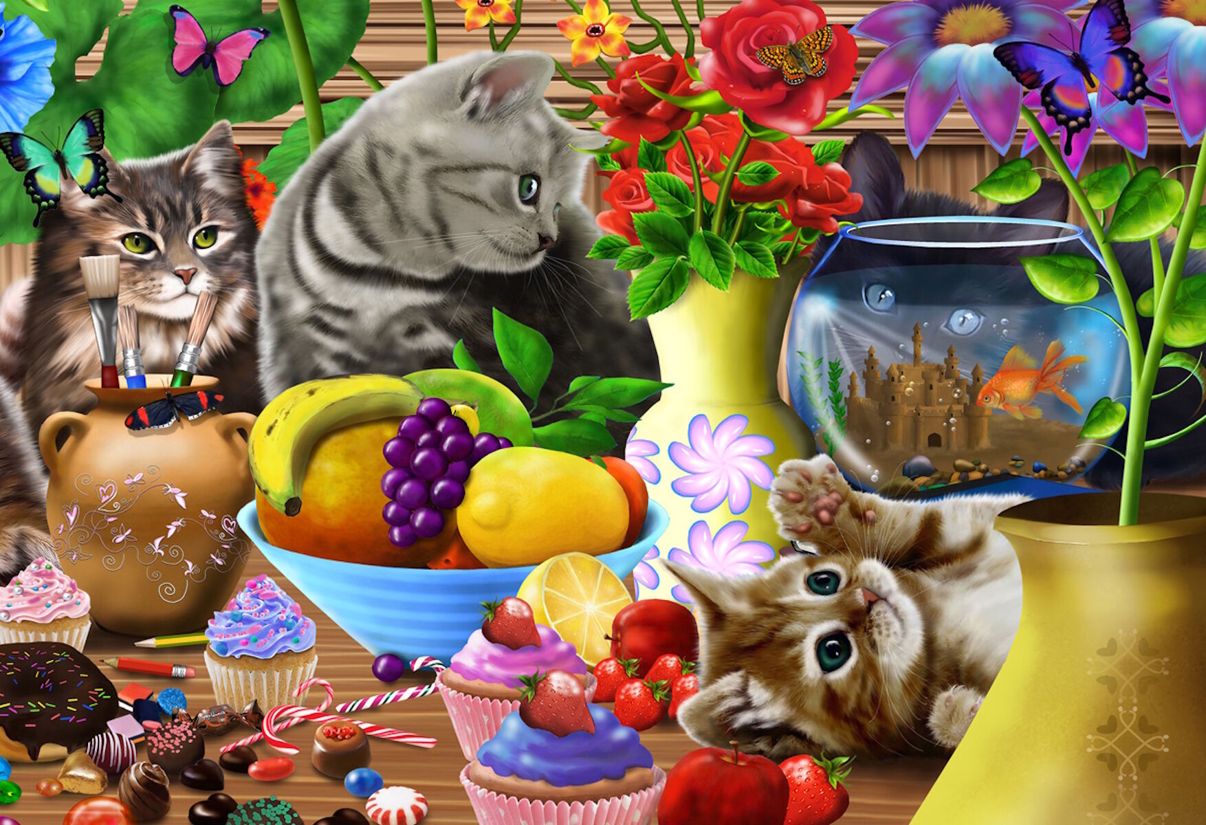 Любопытные кошки