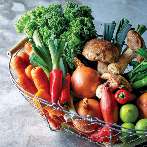 Овощи и лесные грибы