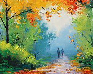 Прогулка в осеннем парке