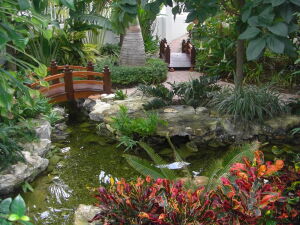 Сад с прудом