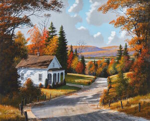 Пейзаж осенний и дом