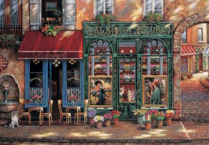 Магазин цветов и кафе