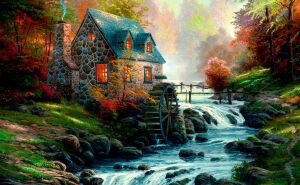 Картина с мельницей