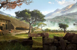 Руины и пейзаж