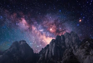 Горы и звездное небо