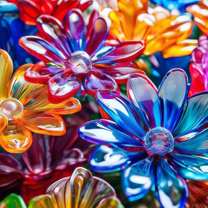 Цветы из стекла