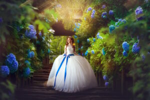 Невеста и гортензии