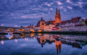 Регенсбург ночью