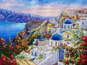 Санторини красками