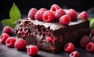 Малиновый брауни