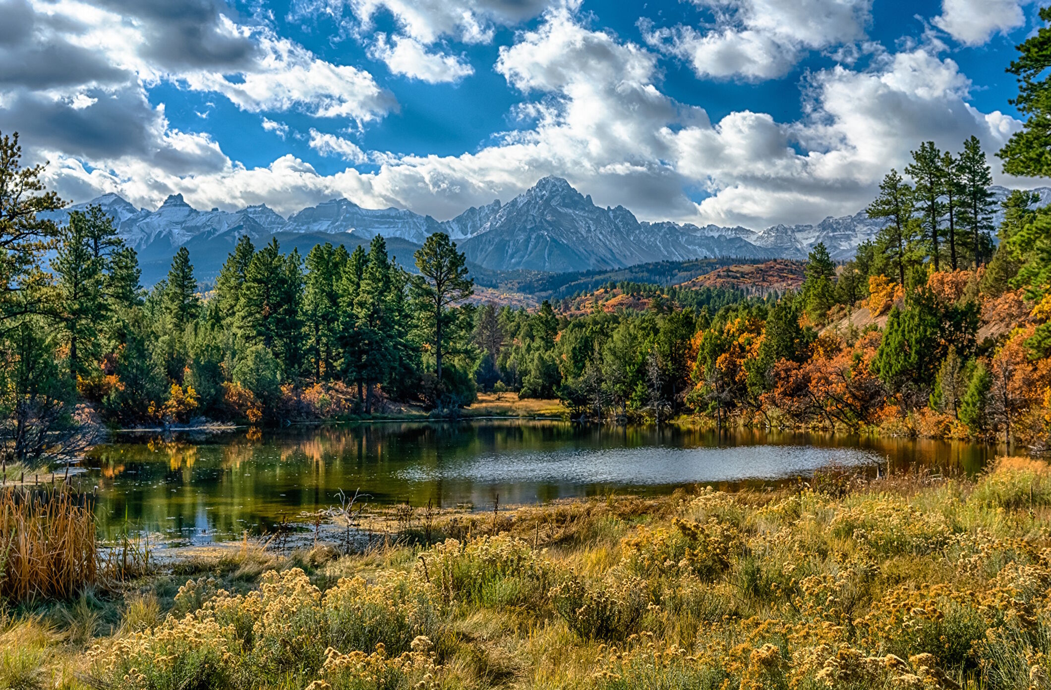 Озеро, лес и горы