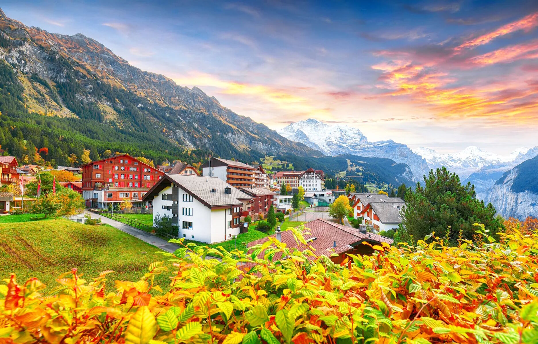 Деревня Венген Швейцария