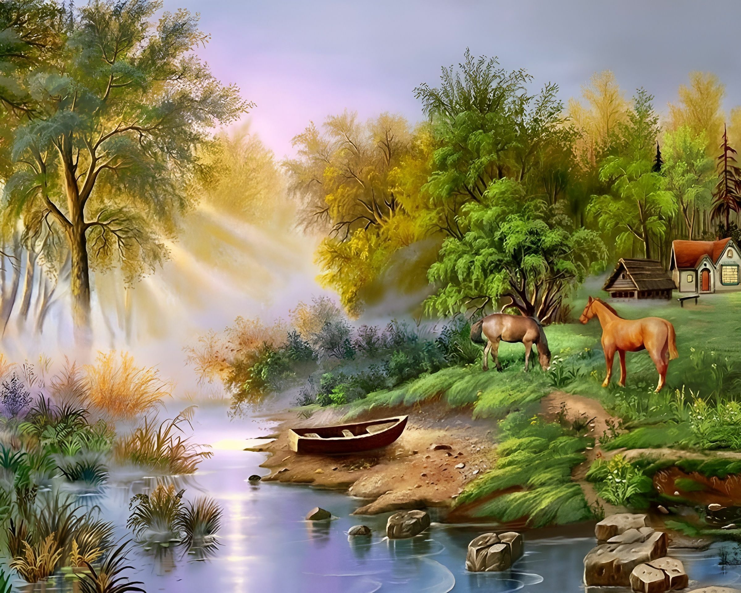 Лошадки у реки